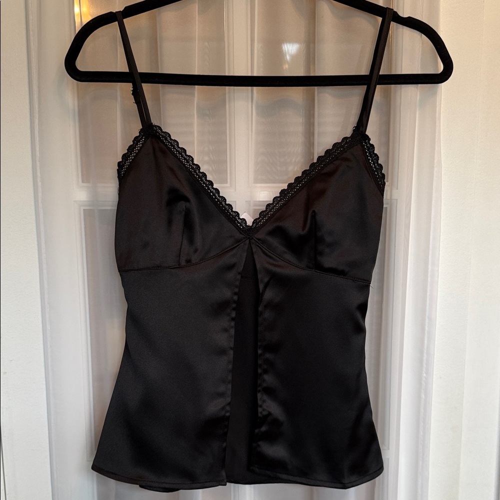 Princess Polly Black Satin Camisole